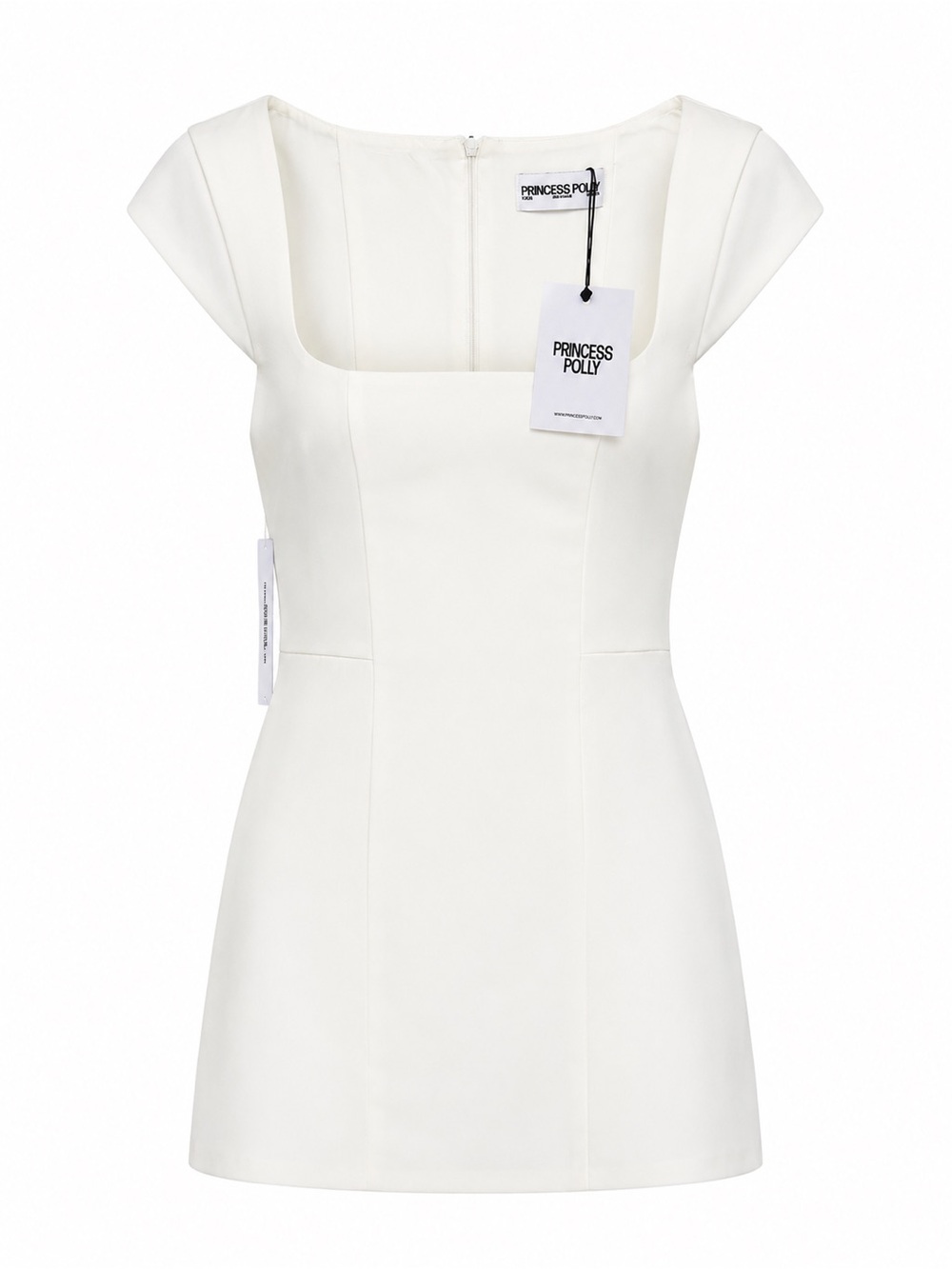 Princess Polly White Square Neck Mini Dress - Picture 2 of 5